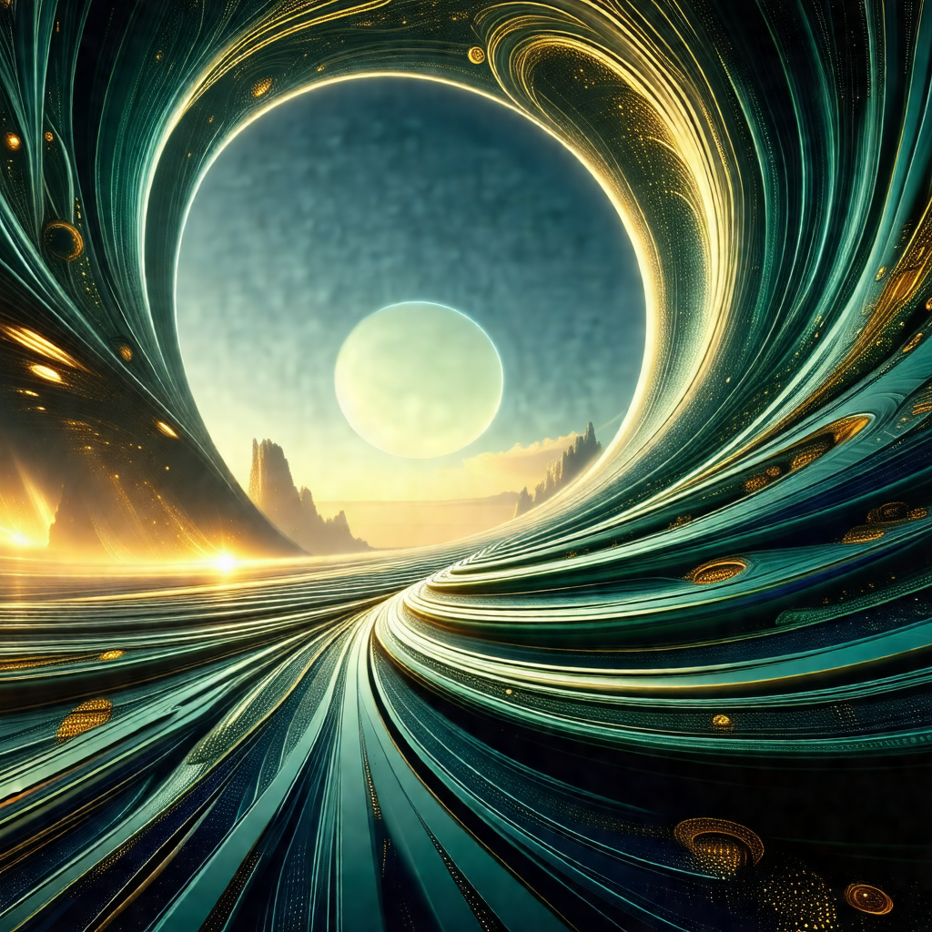 Digital painting of a futuristic scene featuring a spacec...