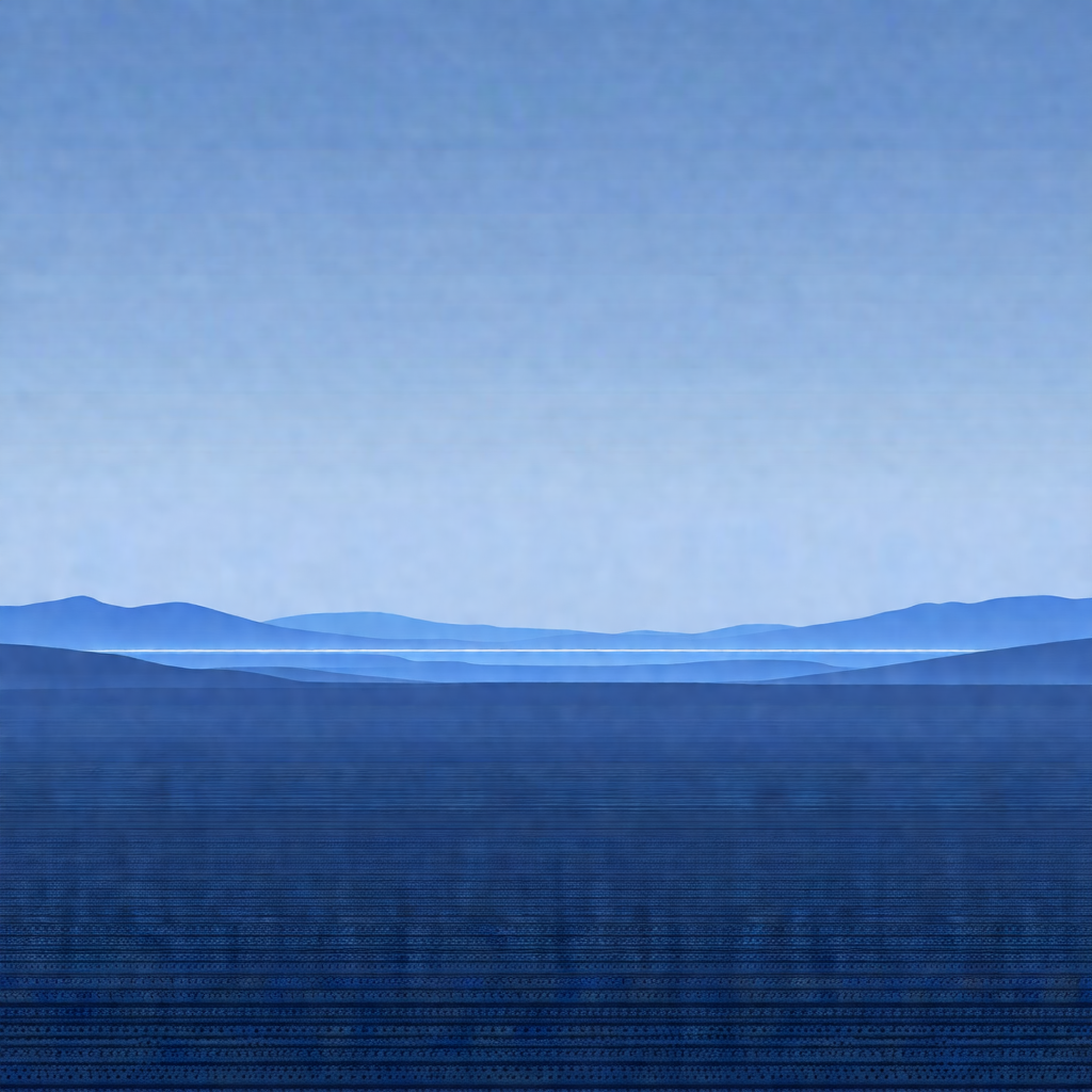 Vast blue ocean with a few small trees scattered across t...