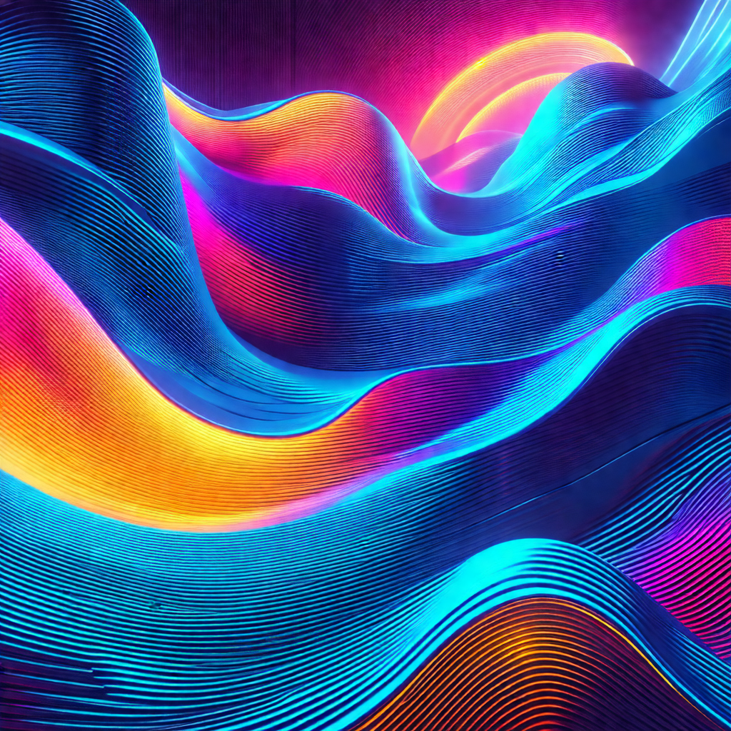 Colorful and abstract representation of a wave