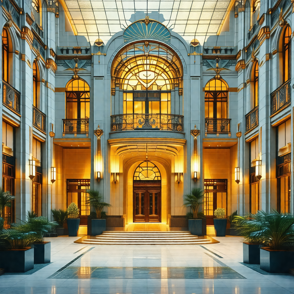 Large, ornate building with a grand entrance