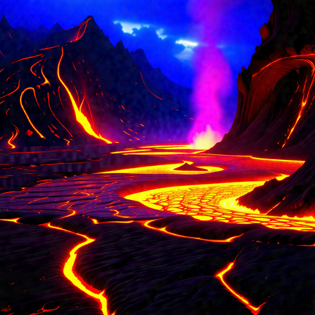 Beautiful landscape with a red and orange hue, likely due...