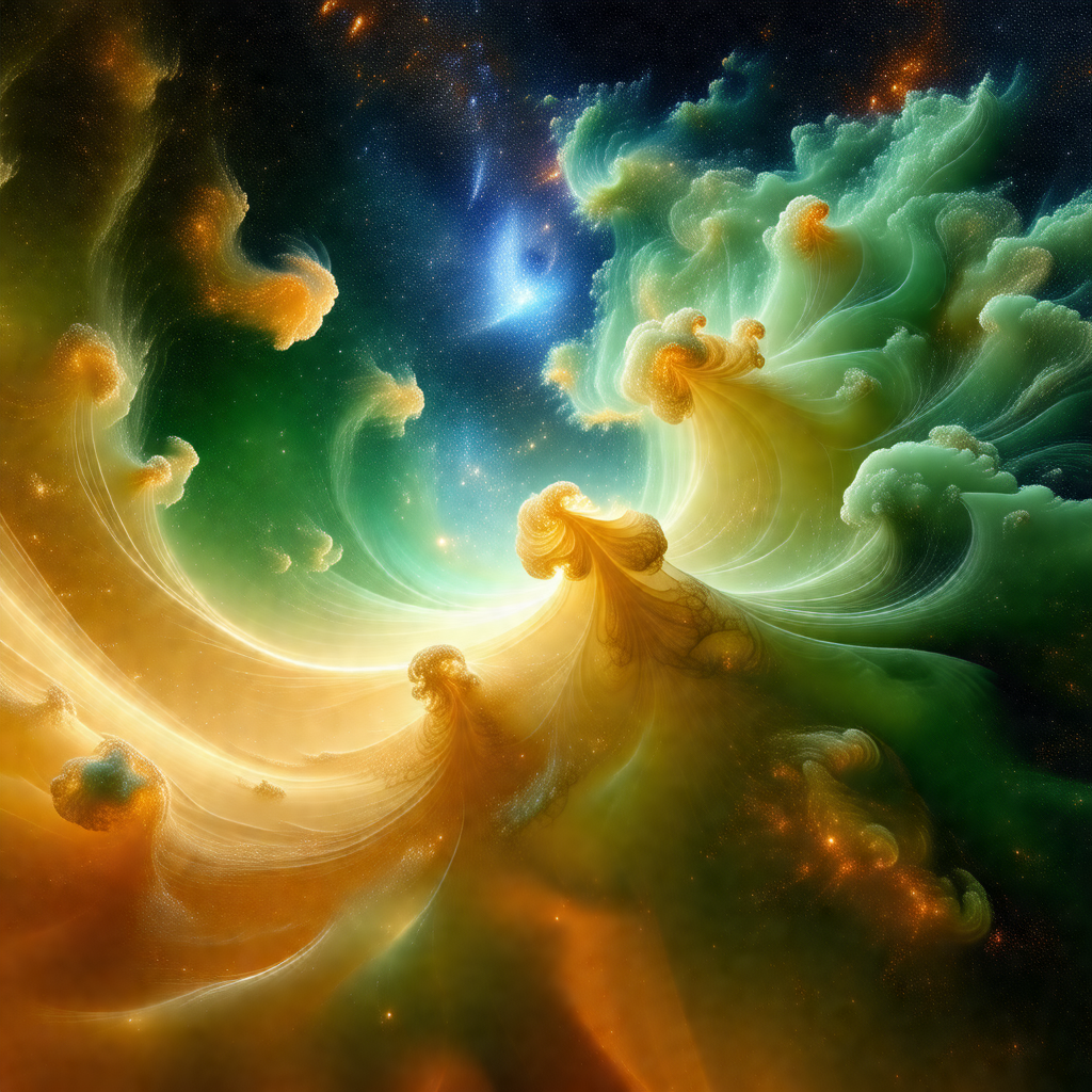Vibrant and colorful painting of a galaxy