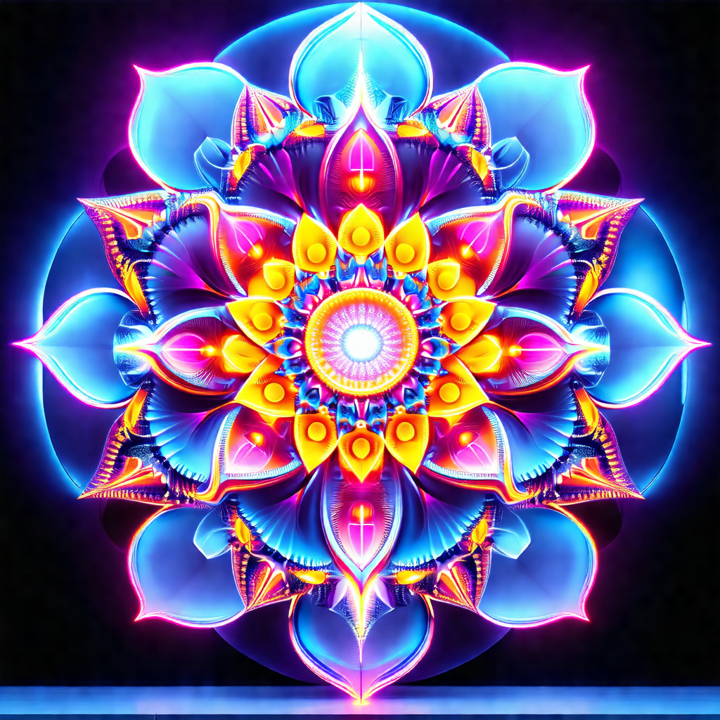 Vibrant and colorful flower with a yellow center