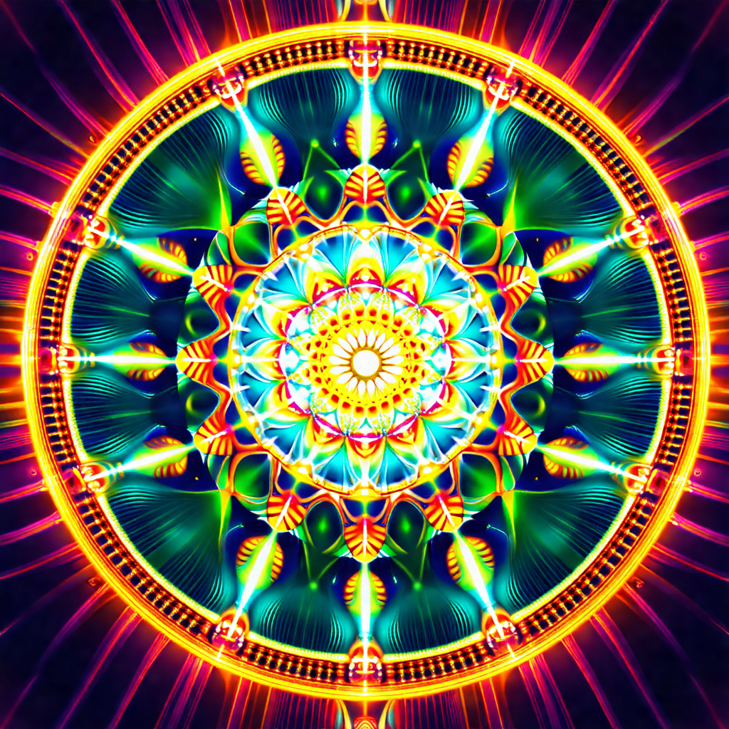 Colorful, swirling, and vibrant pattern that resembles a ...
