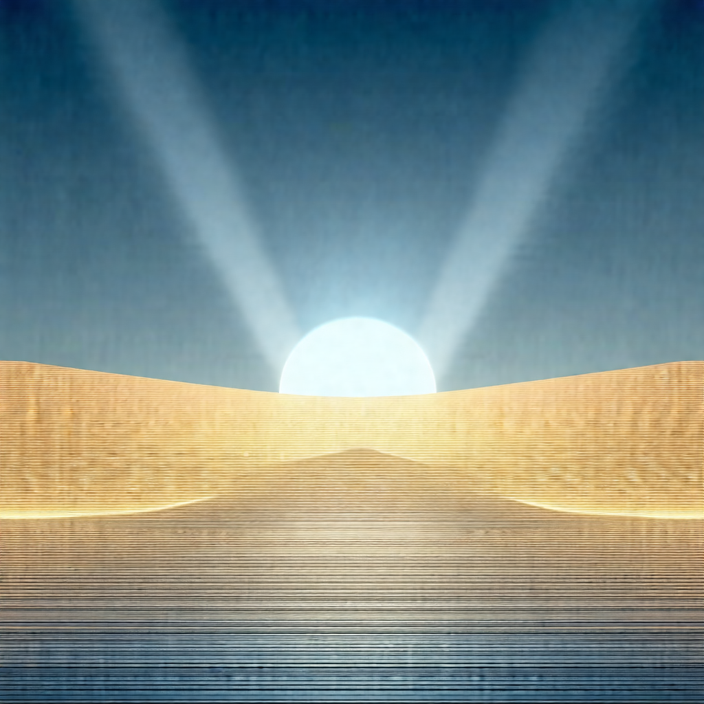 Beautiful sunset over a sandy beach
