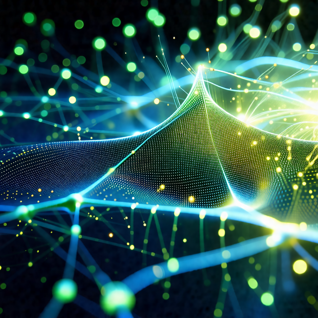 Close-up of a brightly lit, colorful, and abstract design