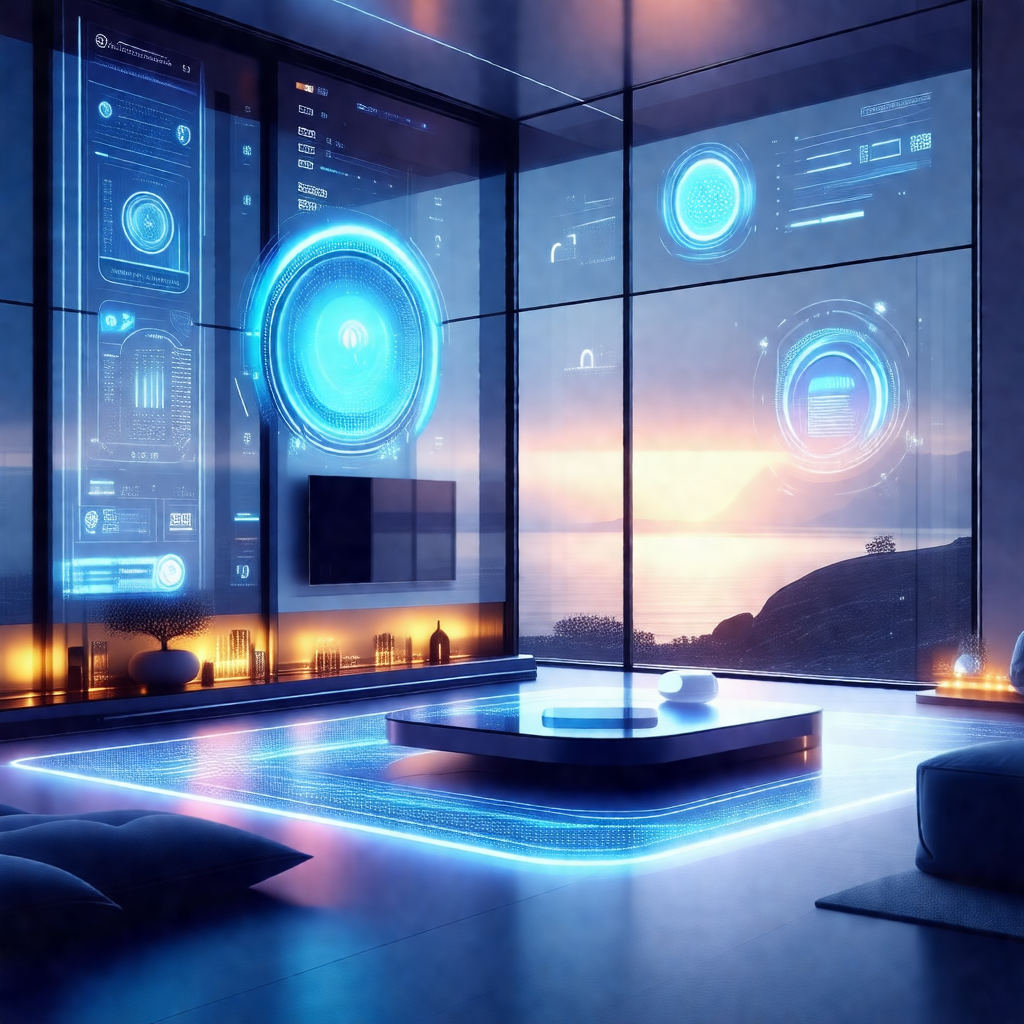 Modern living room with a futuristic design