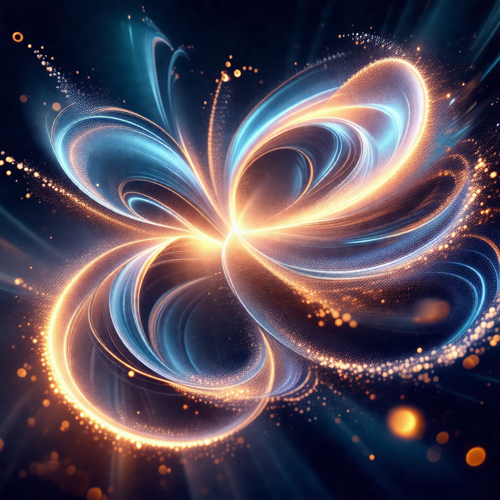 Brightly lit blue and yellow butterfly, with its wings sp...