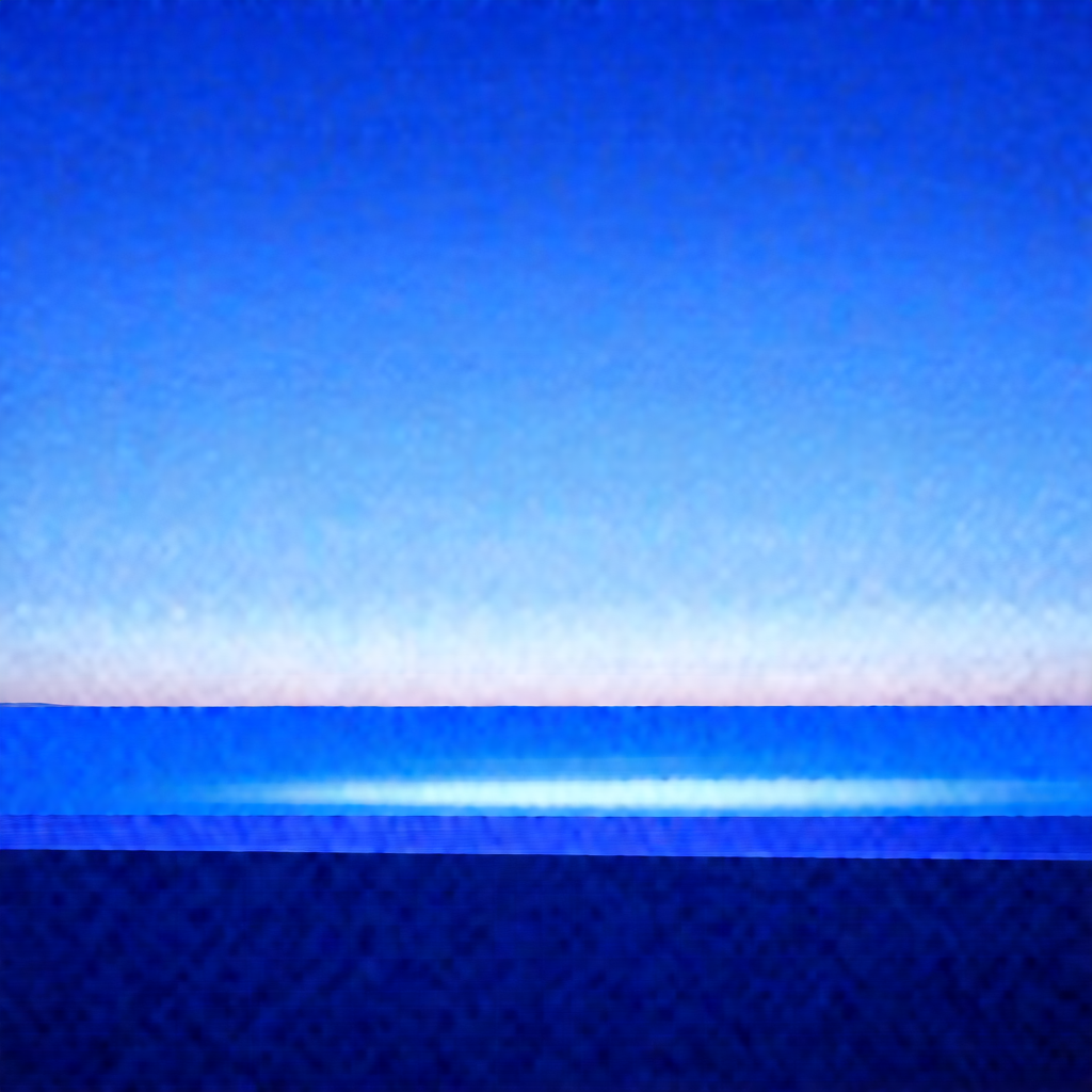 Beautiful blue ocean with a sunset in the background