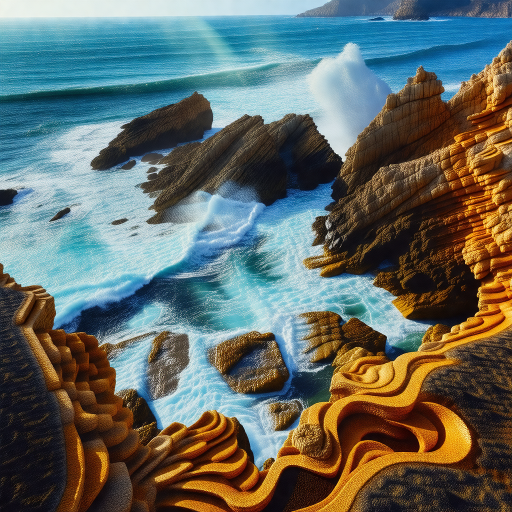 Beautiful beach scene with a large body of water, likely ...