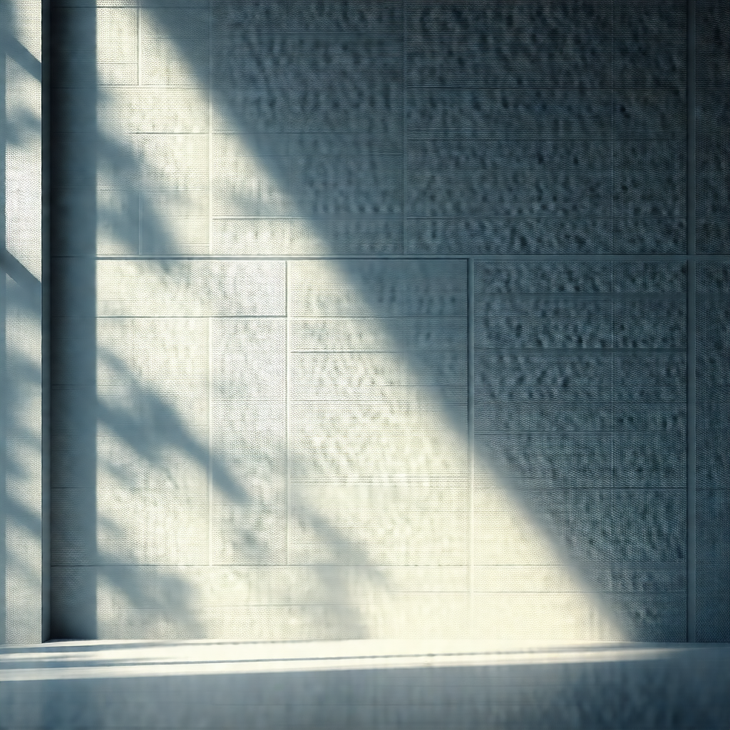 Large, white wall with a shadow cast on it