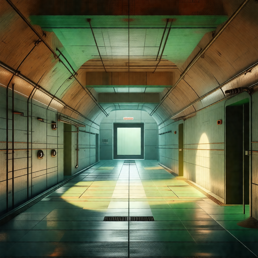 Computer-generated (cgi) drawing of a tunnel