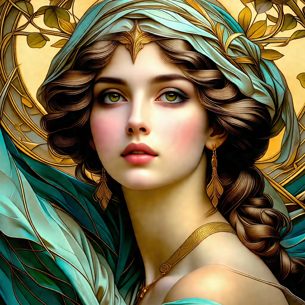 Beautiful woman with long, flowing hair