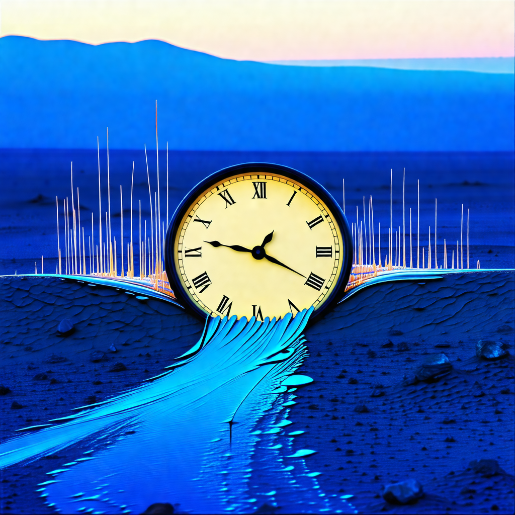 Large clock with roman numerals, placed in the middle of ...