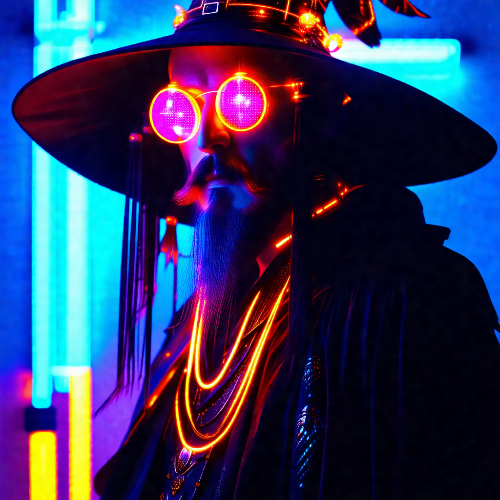 Man wearing a black hat and glasses, with a long beard