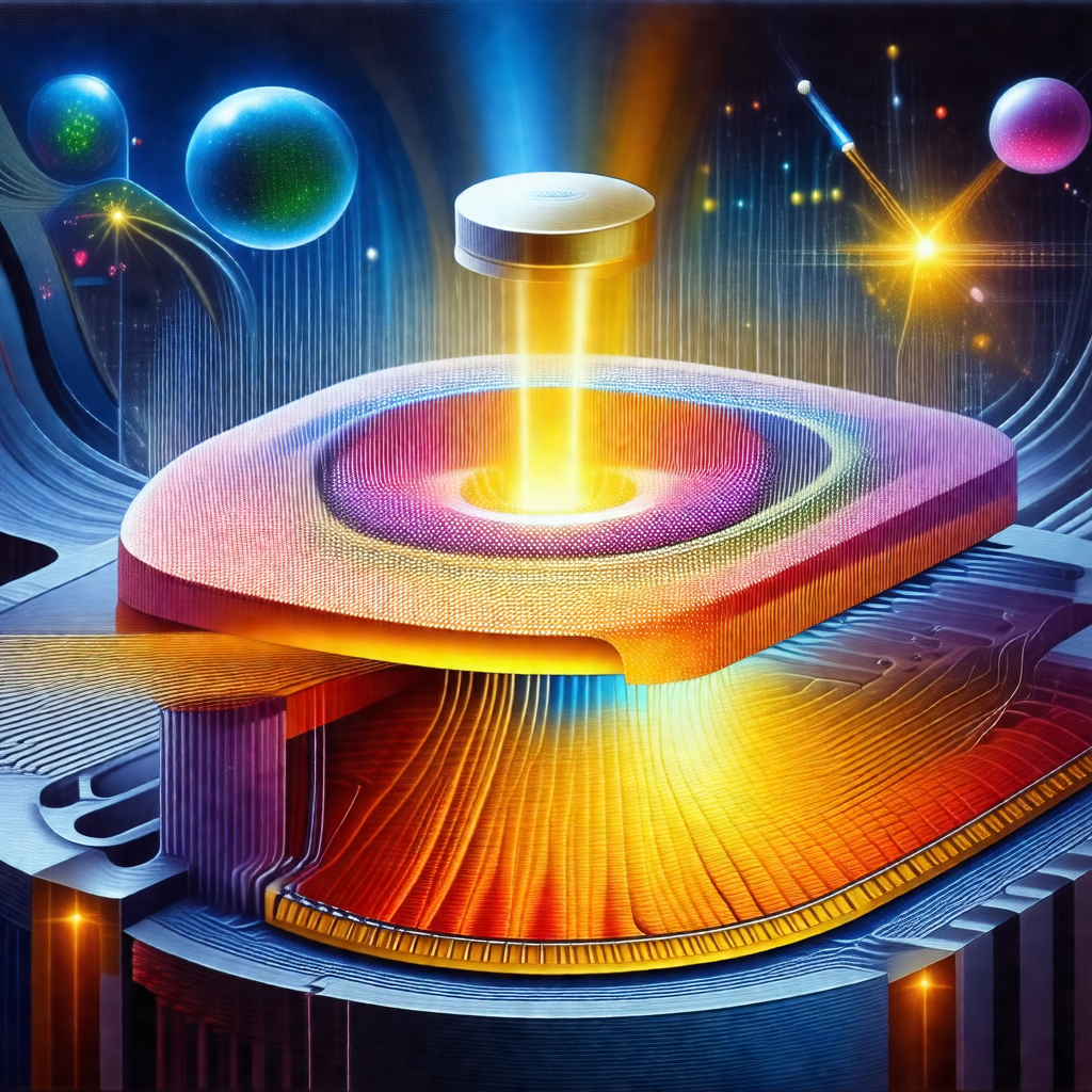 Colorful and detailed illustration of a futuristic space ...