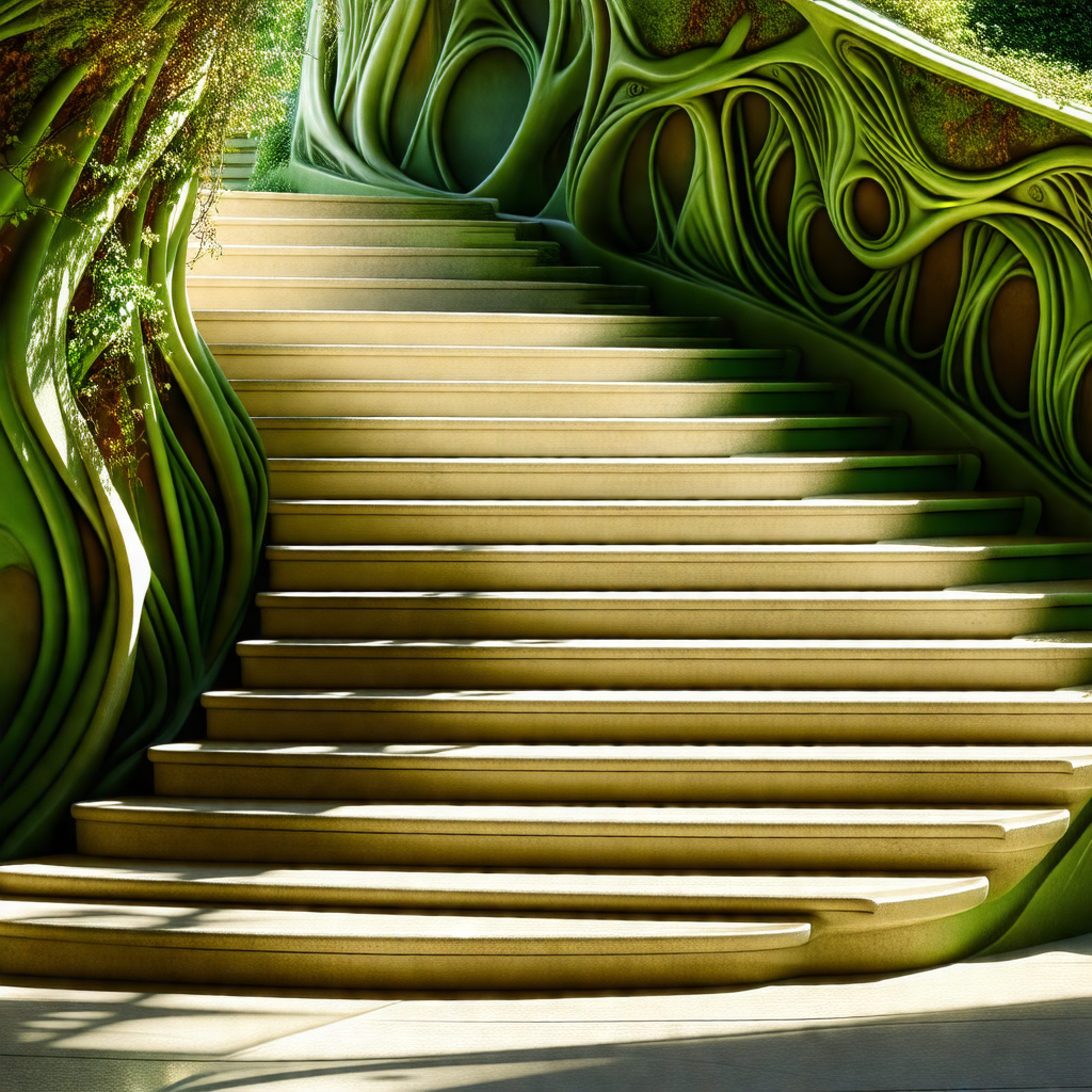 Set of stairs with a unique and artistic design