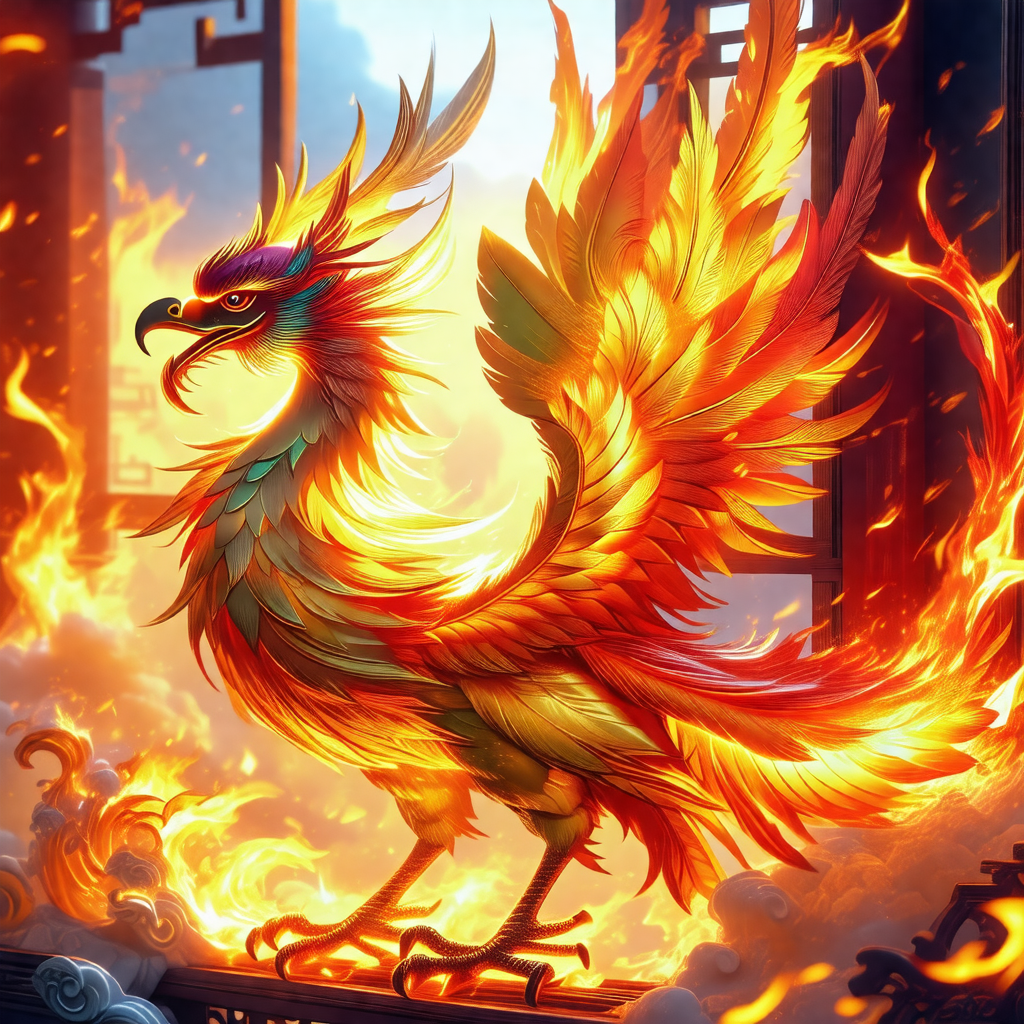 Vibrant, colorful bird with a long tail, standing in fron...