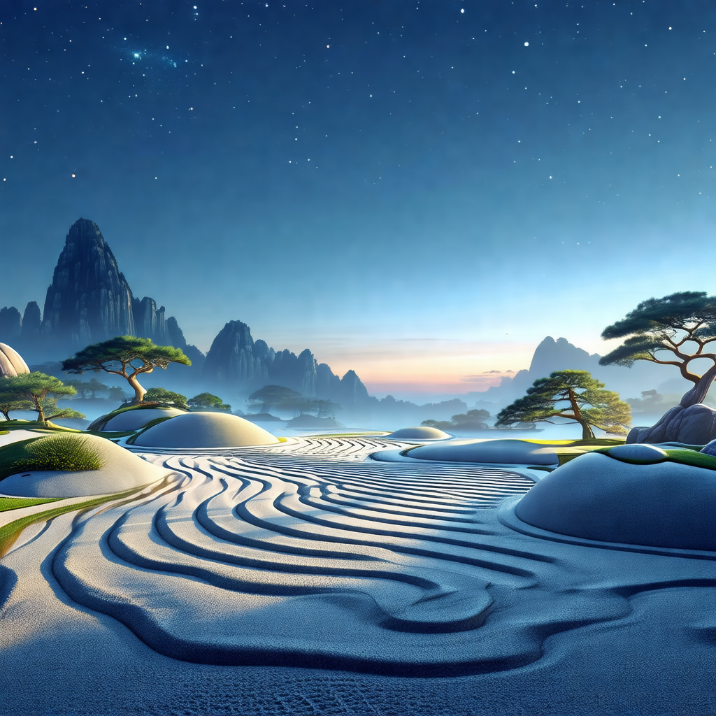 Beautiful landscape with a sandy beach and a mountain ran...