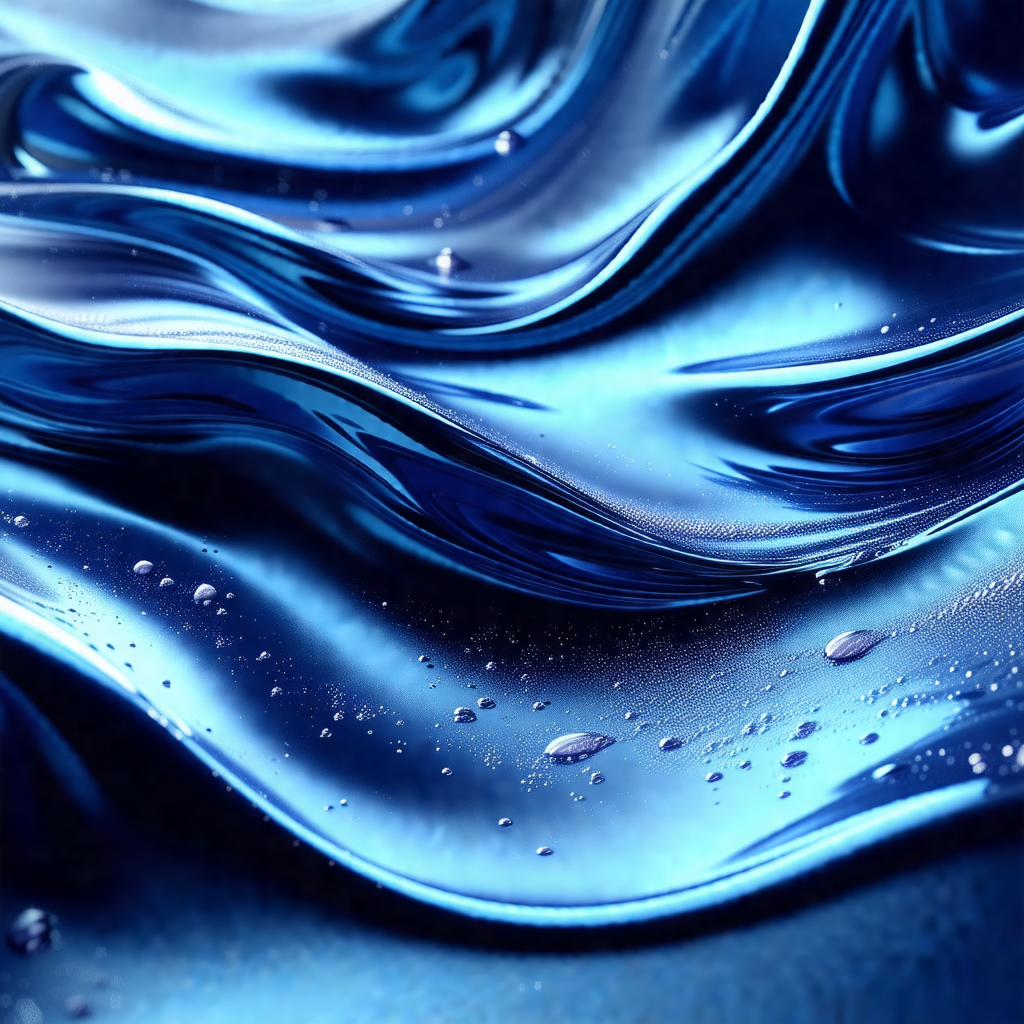 Close-up of a blue, rippling water surface