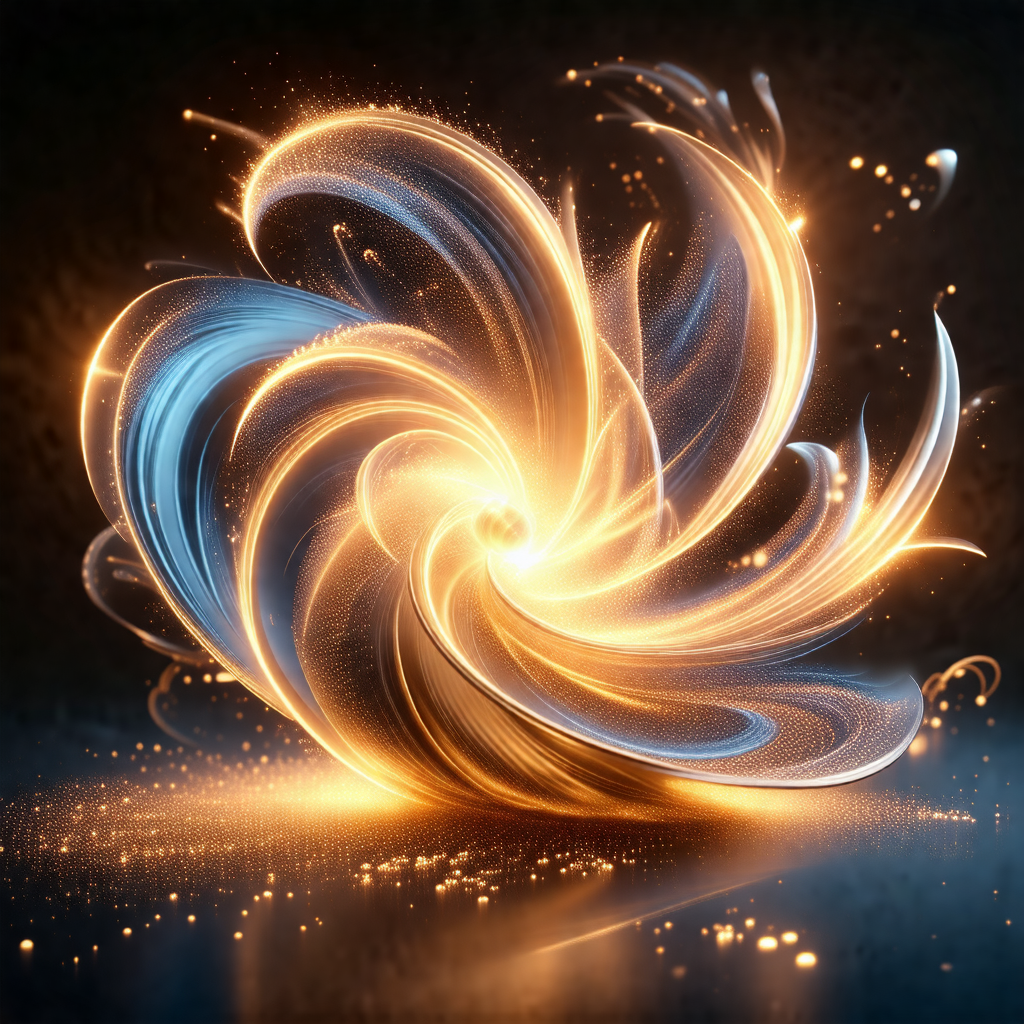 Brightly lit, colorful, and swirling object that resemble...