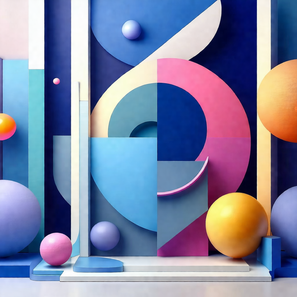 Colorful and abstract artwork displayed on a wall