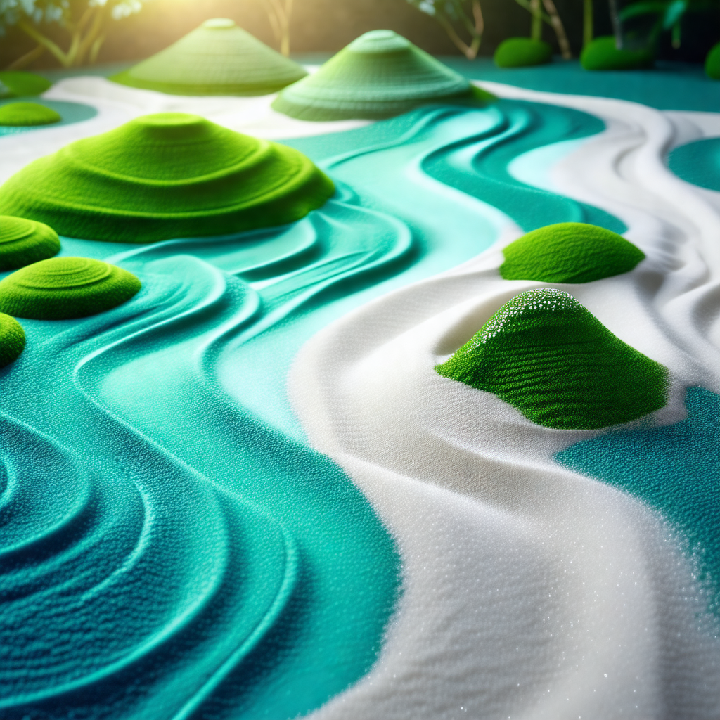 Large, blue, and white ocean with a few small hills in th...