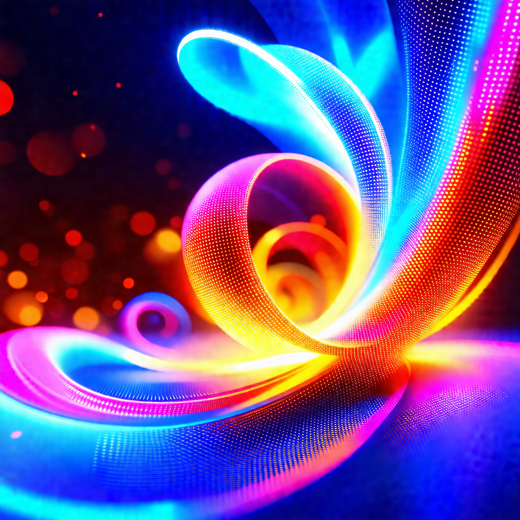 Vibrant and colorful display of light, resembling a swirl...