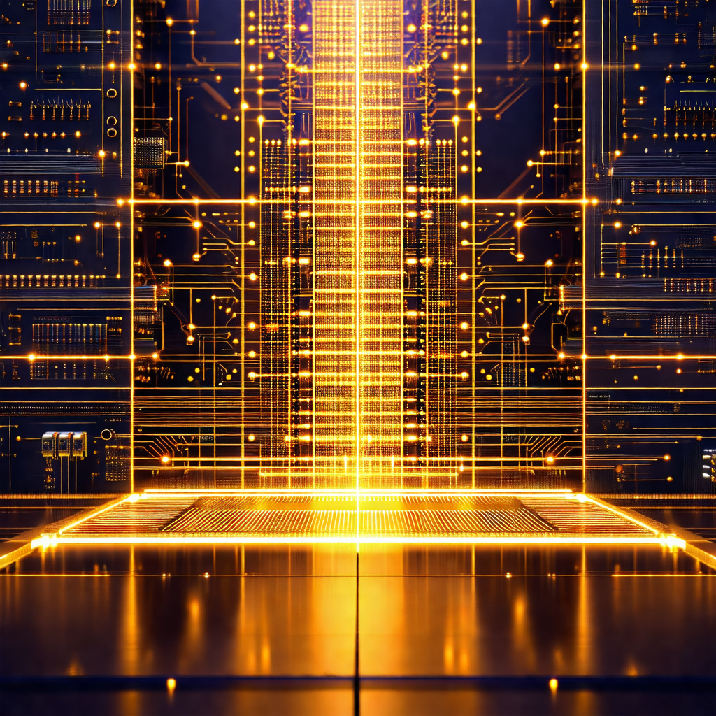 Large, brightly lit computer screen with a yellow background