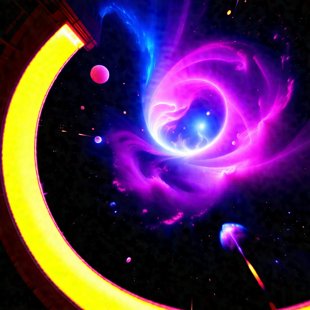 Colorful and detailed representation of a galaxy, featuri...