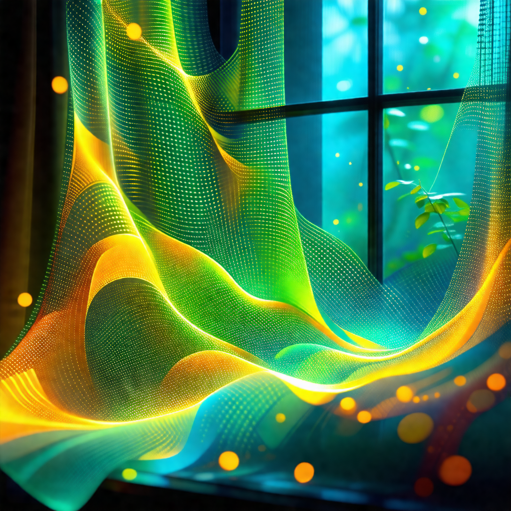 Window with a curtain drawn over it