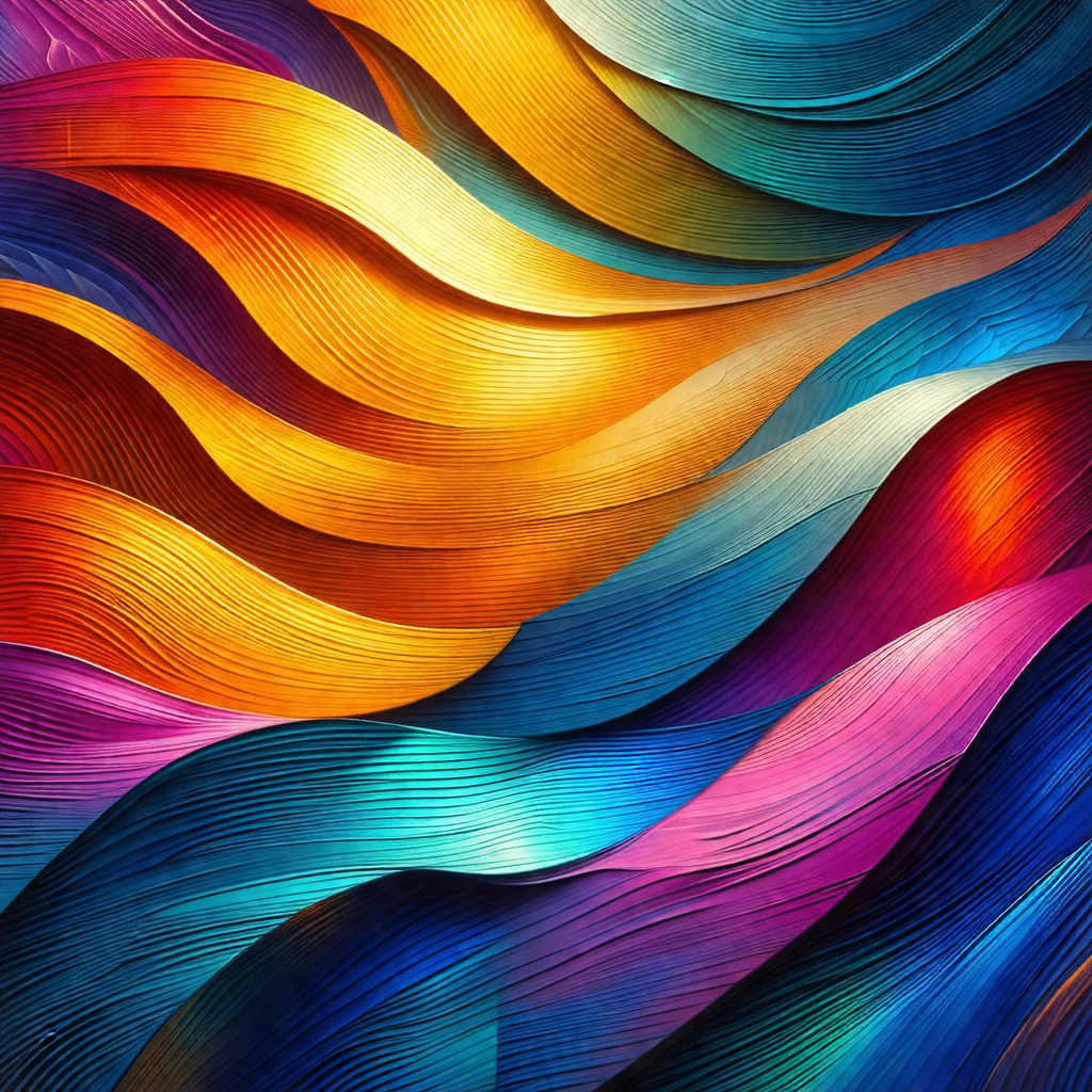 Vibrant and colorful painting of a wave