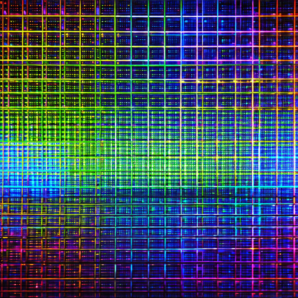 Close-up of a colorful, abstract pattern