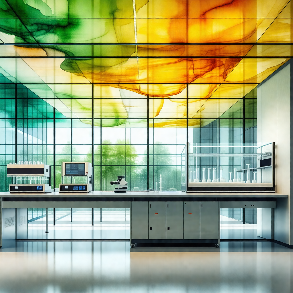 Large, well-lit laboratory with a variety of equipment an...
