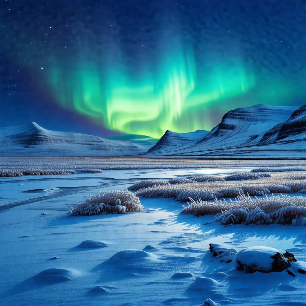 Captures a beautiful night scene with a sky filled with v...
