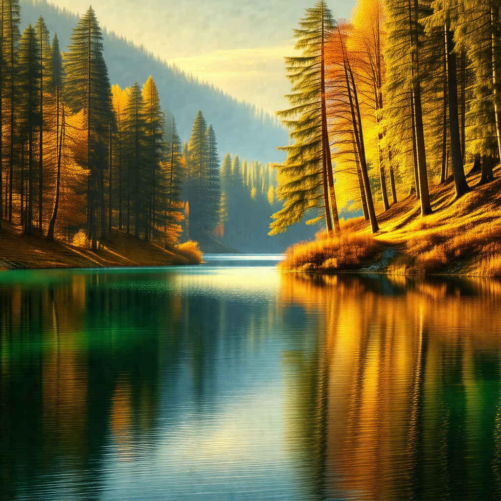 Serene scene of a river flowing through a forest