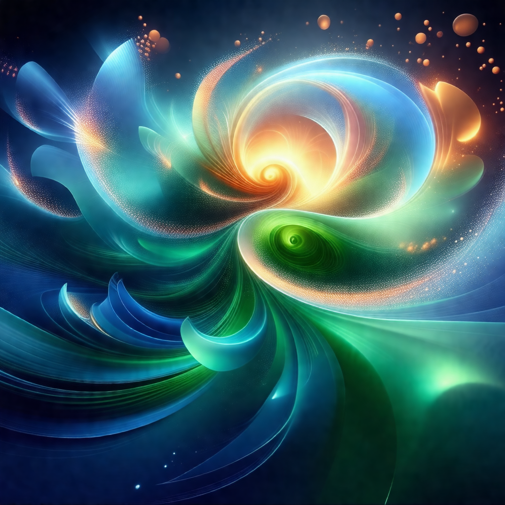 Colorful and vibrant artistic representation of a spiral