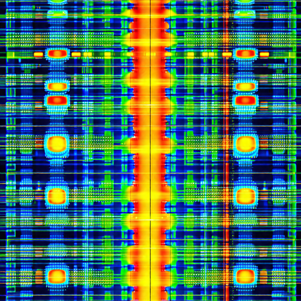 Close-up of a colorful, abstract pattern