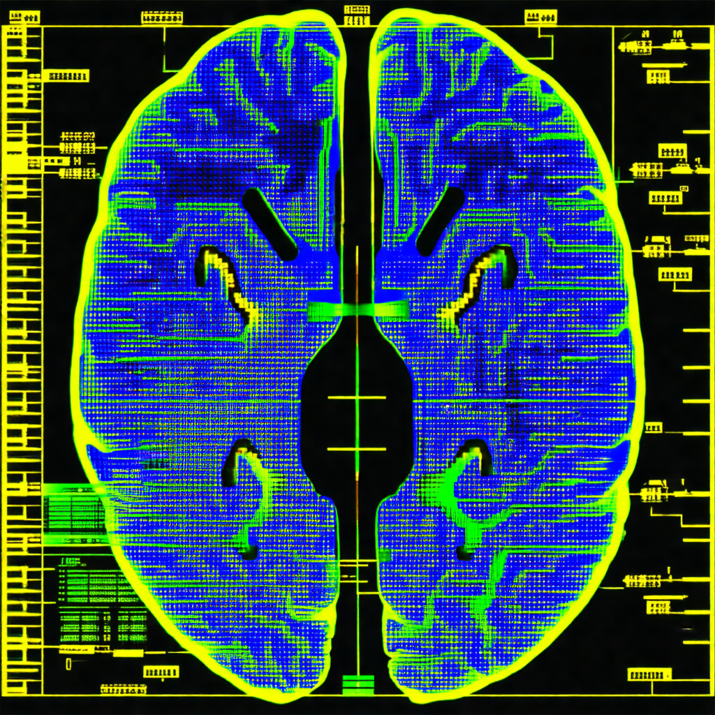 Close-up of a human brain, with a focus on the frontal lobe