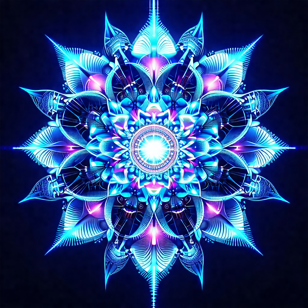 Large, blue, and purple flower with a central yellow circle