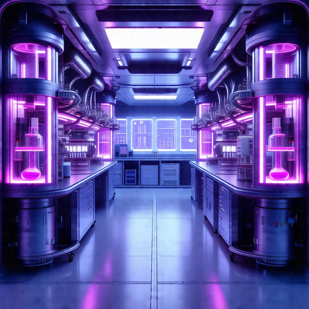 Large, well-lit laboratory with a variety of equipment an...