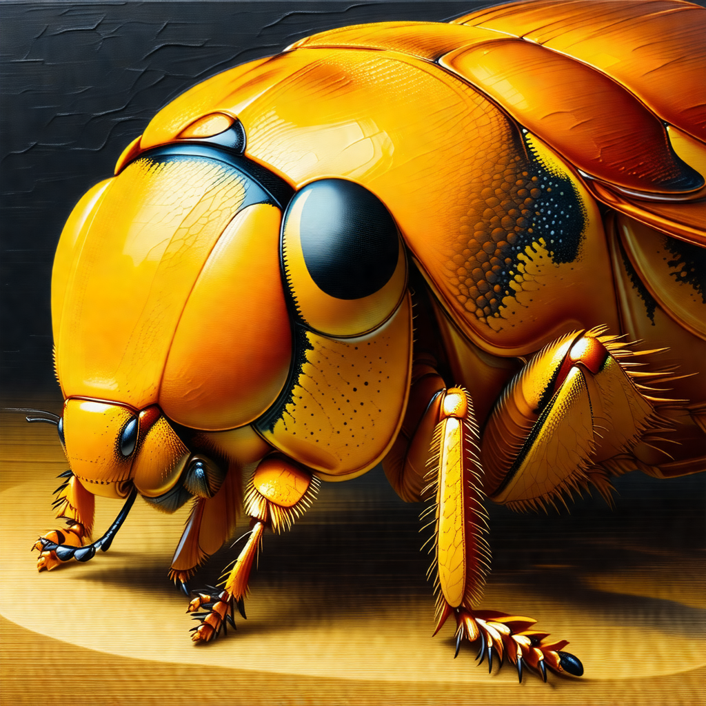 Large, brightly colored, and intricately detailed insect,...