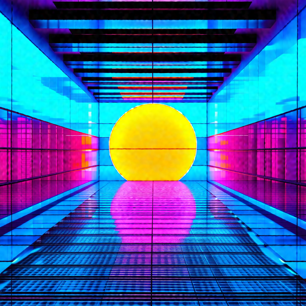 Futuristic, colorful, and abstract representation of a tu...