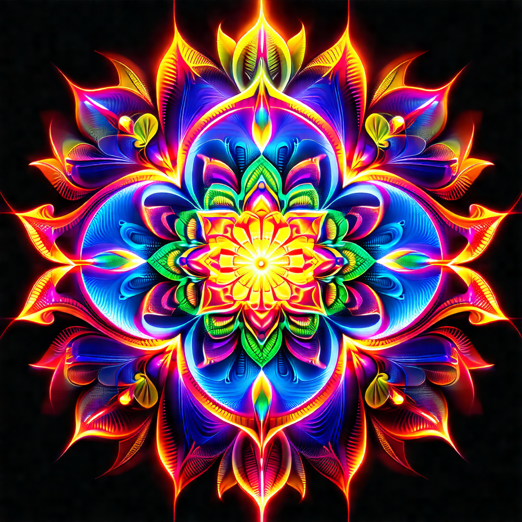 Vibrant and colorful flower with a yellow center