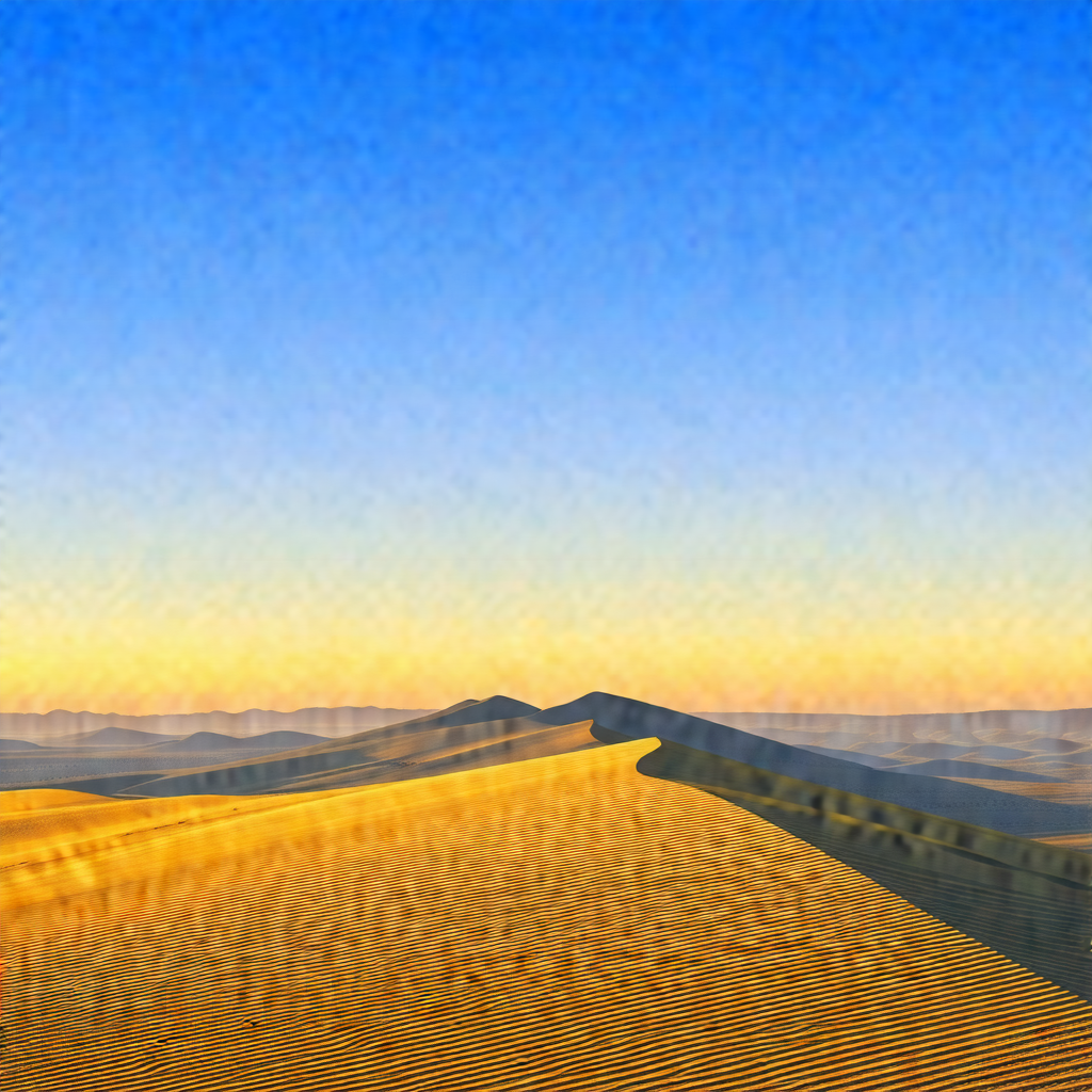Beautiful desert landscape with a sandy road stretching a...