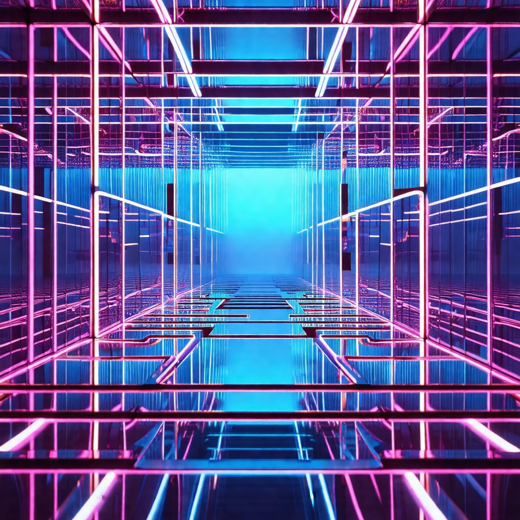 Colorful, abstract representation of a staircase