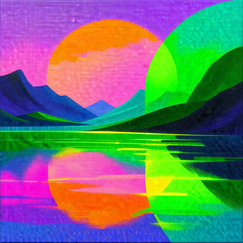 Beautiful landscape with a large body of water, possibly ...