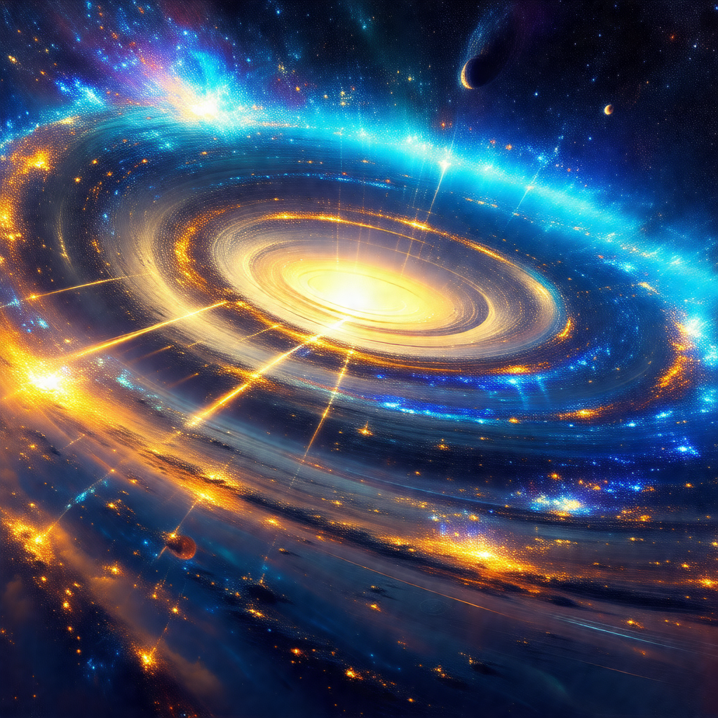 Colorful and detailed representation of a planet's surface