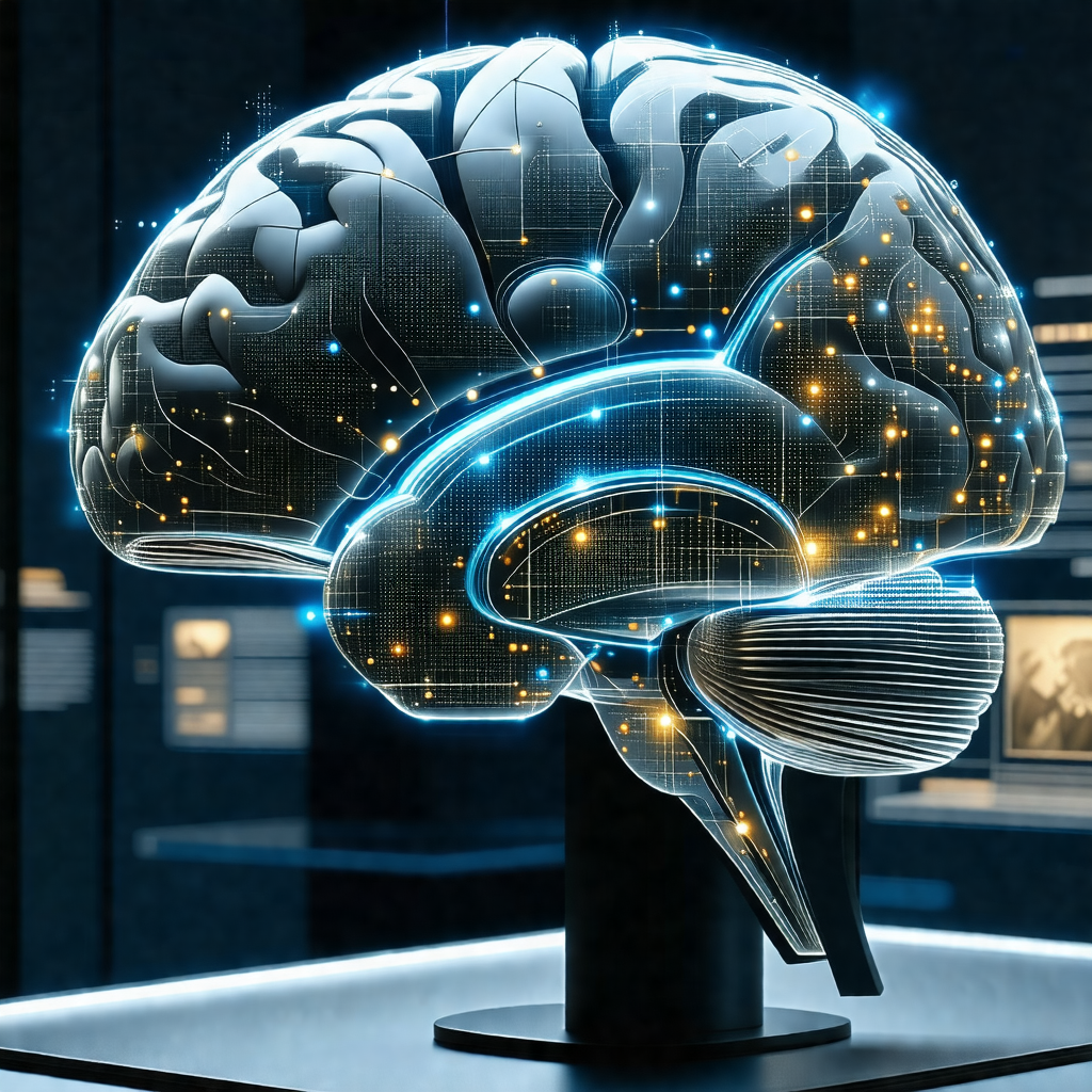 Close-up of a human brain, with a focus on the frontal lobe