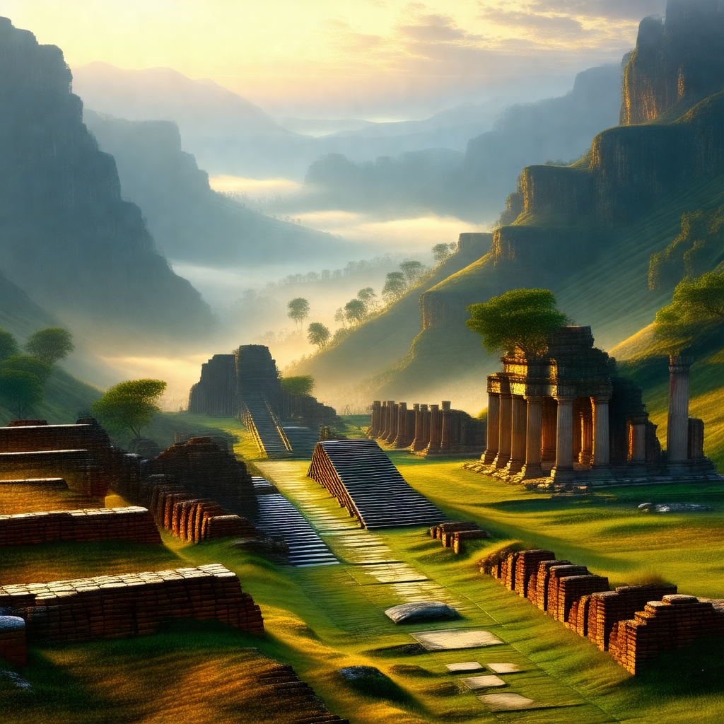 Beautiful landscape with a long, winding road that leads ...